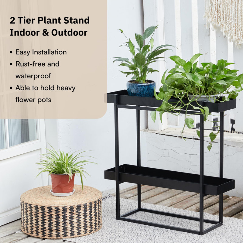 Two tier plant shops stand